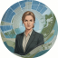 Circular illustrated portrait of Linnea Holm